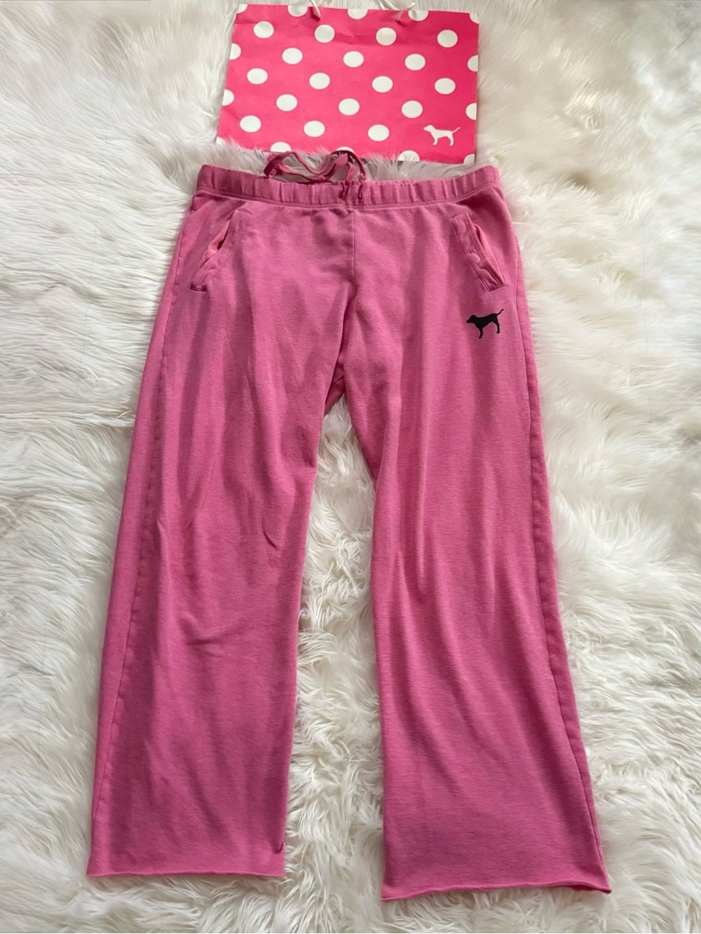 Pink Victoria's Secret Y2K wide leg Sweatpants oversized
